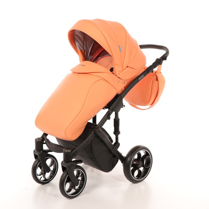 Коляска 3 в 1 Mod, 100% эко-кожа, персиковый
