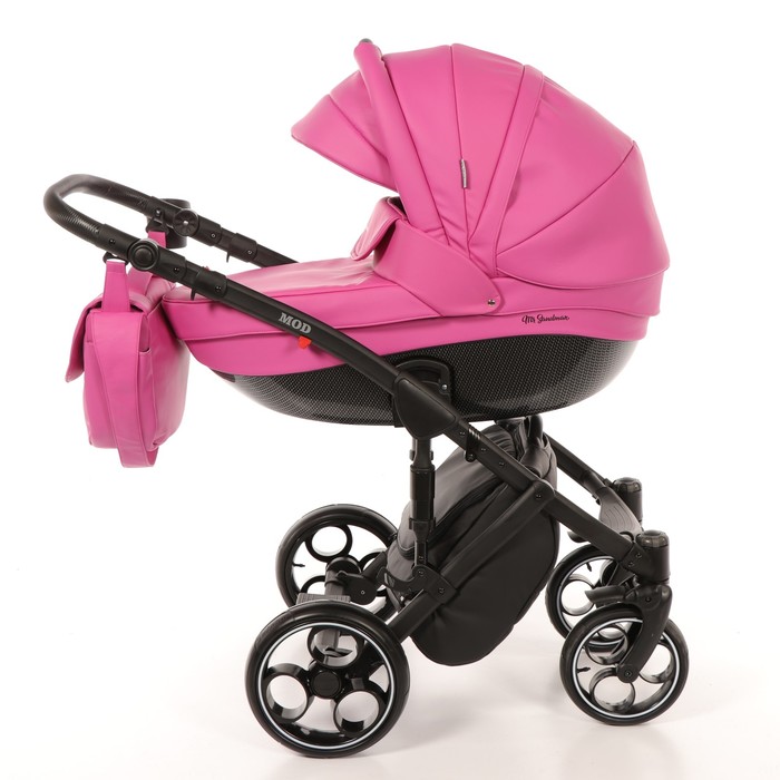 Коляска 3 в 1 Mod, 100% эко-кожа, розовый