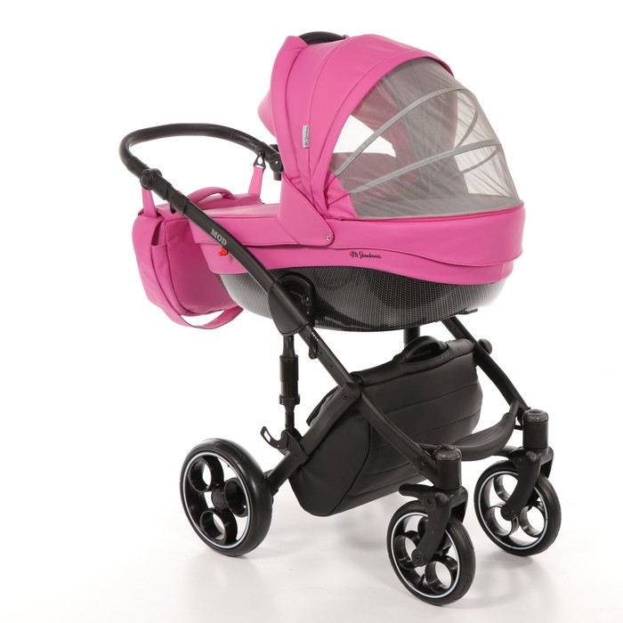 Коляска 3 в 1 Mod, 100% эко-кожа, розовый