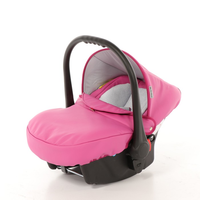 Коляска 3 в 1 Mod, 100% эко-кожа, розовый