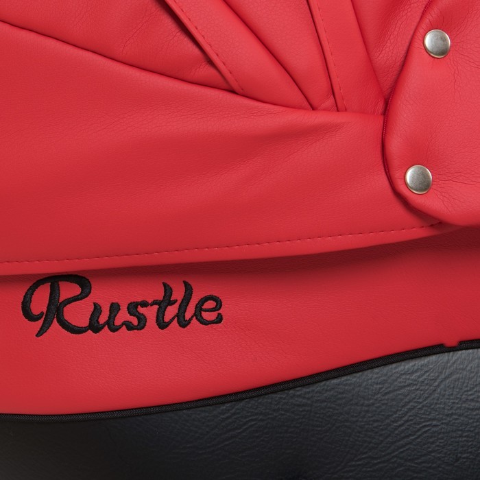 Коляска-люлька Rustle,100% эко-кожа красный