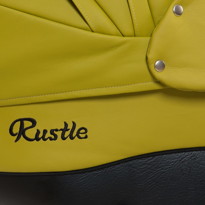 Коляска-люлька Rustle,100% эко-кожа, горчичный