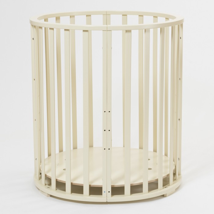 Кроватка-трансформер 7 в 1 Round, круглая/овальная, цвет бежевый