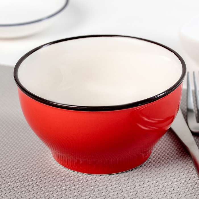 Салатник "Люси" 12х12х6,5 см, цвет красный