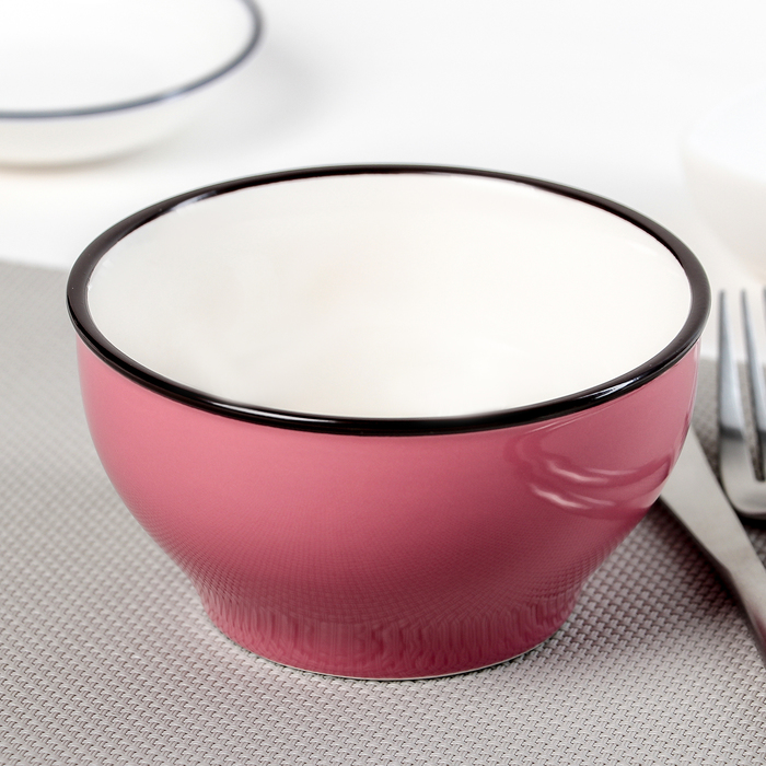 Салатник "Люси" 12х12х6,5 см, цвет розовый