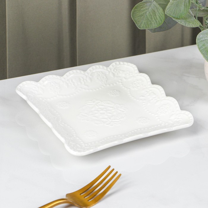 Тарелка квадратная 15 см "Сьюзен"