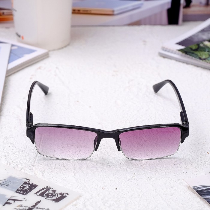 Очки корригирующие 0056 черные тонированные +2,5