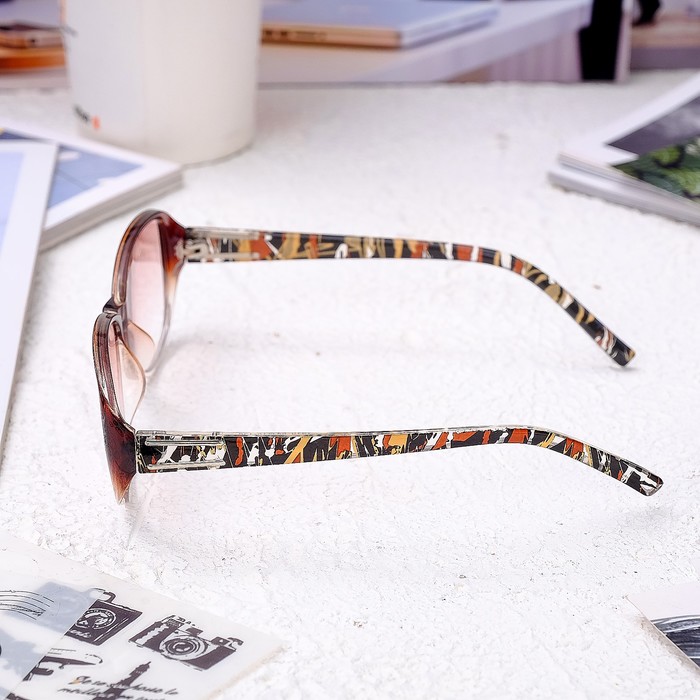 Очки корригирующие 1319 коричневые тонированные +3