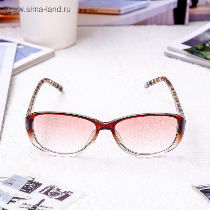 Очки корригирующие 1319 коричневые тонированные +3,5