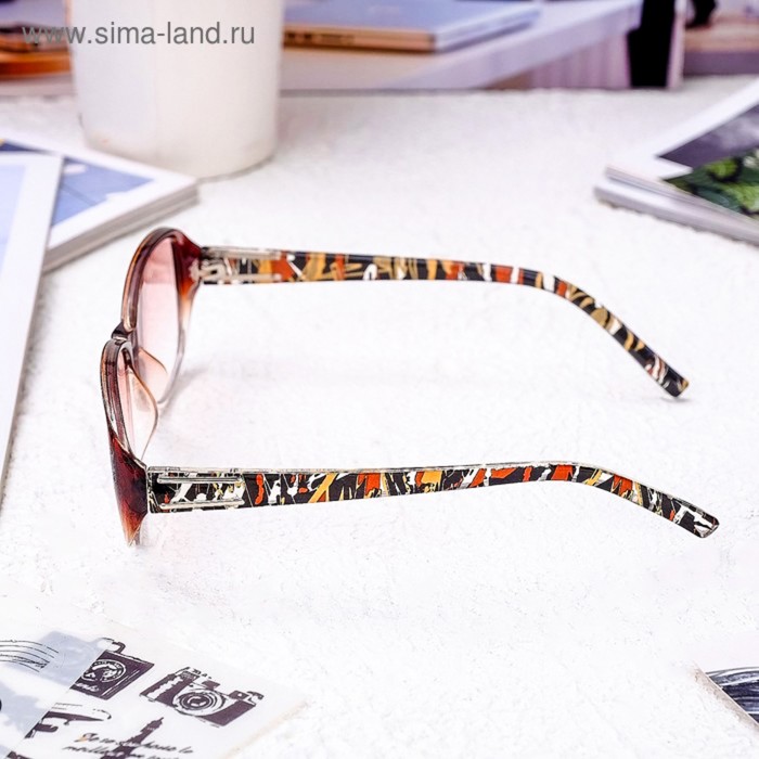 Очки корригирующие 1319 коричневые тонированные +4