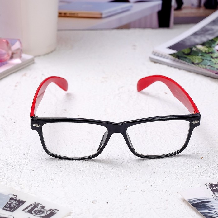 Очки корригирующие 6619 красно-черные +1