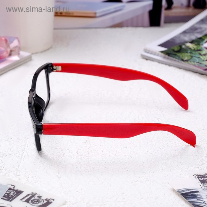 Очки корригирующие 6619 красно-черные +3