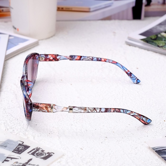 Очки корригирующие 1315 голубой мрамор тонированные -1