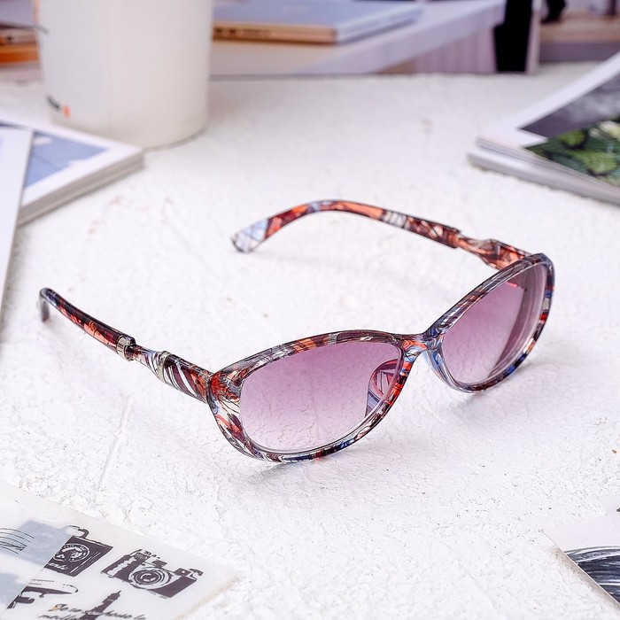 Очки корригирующие 1315 голубой мрамор тонированные -3