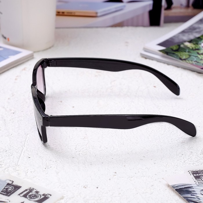 Очки корригирующие 6619 черные тонированные +3,5