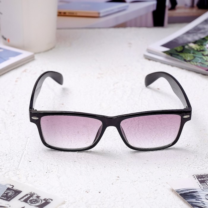 Очки корригирующие 6619 черные тонированные -4