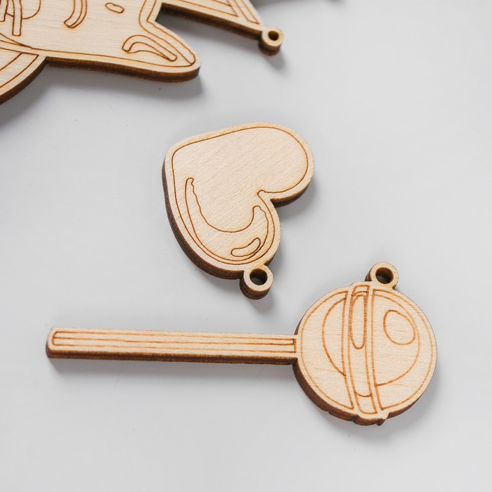 Подвески-раскраски из дерева "Котейка"