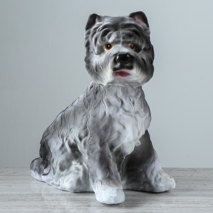 Копилка "СобакаКерн-Терьер" Флок серый