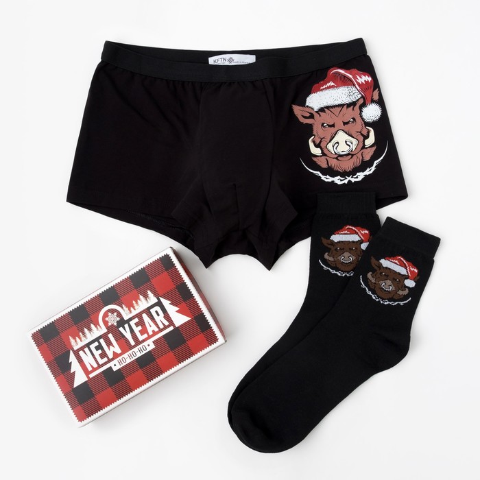 Подарочный набор "Brutal" трусы мужские р-р 54, носки р-р 41-44