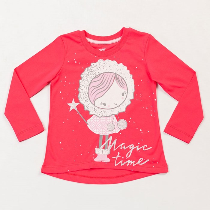 Лонгслив для девочки, рост 104 см, цвет розовый