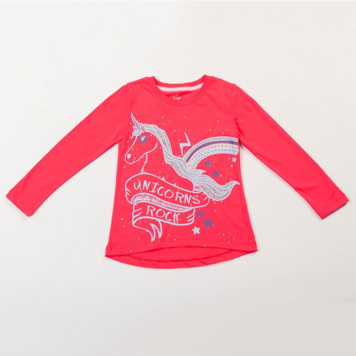 Лонгслив для девочки, рост 140 см, цвет розовый