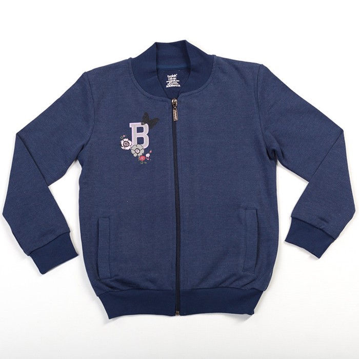 Толстовка для девочки, рост 134 см, цвет синий