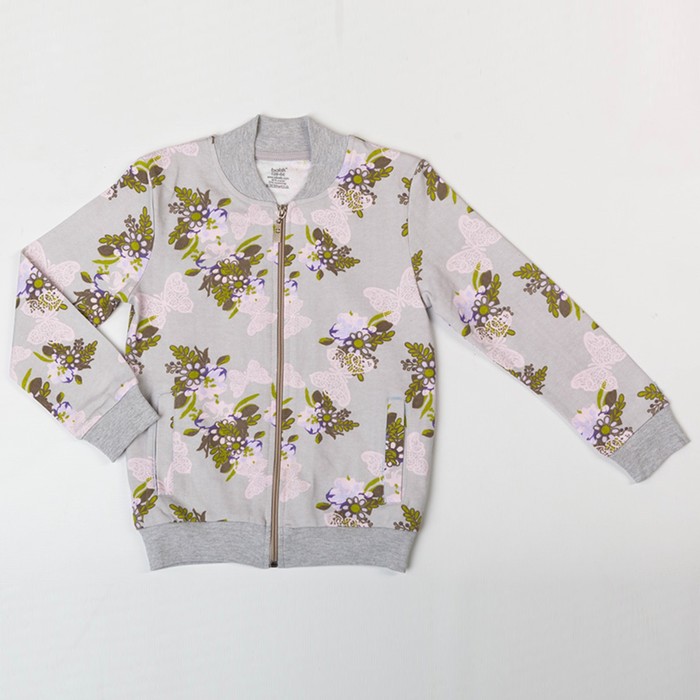 Толстовка для девочки, рост 110 см, цвет серый