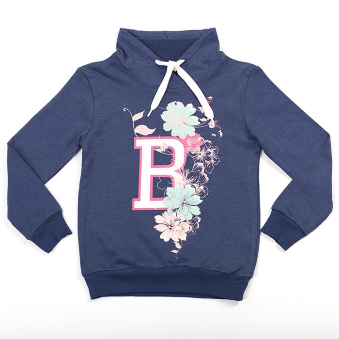 Толстовка для девочки, рост 116 см, цвет синий