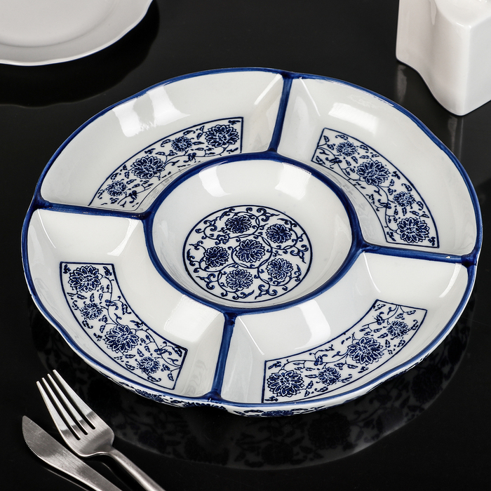 Менажница 5 ячеек "Голуба" 27х3,5 см