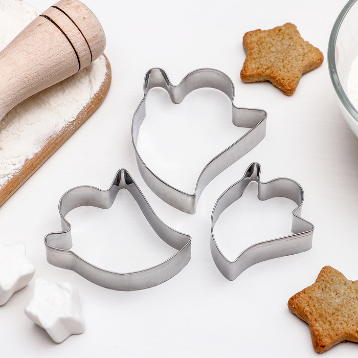 Набор форм для вырезания печенья 8х4 см "Привидение", 3 шт