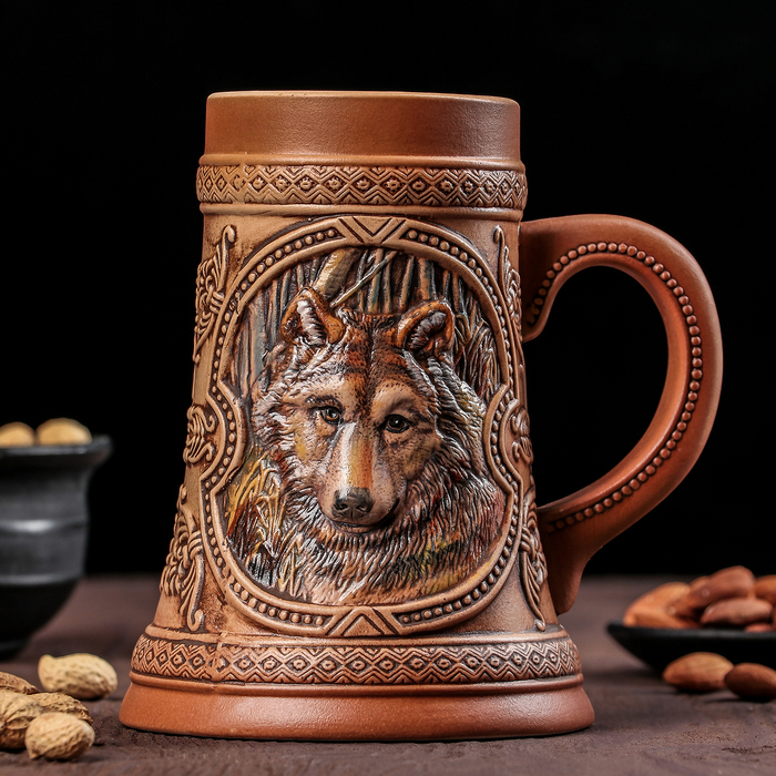 Кружка пивная 500 мл "Волк"