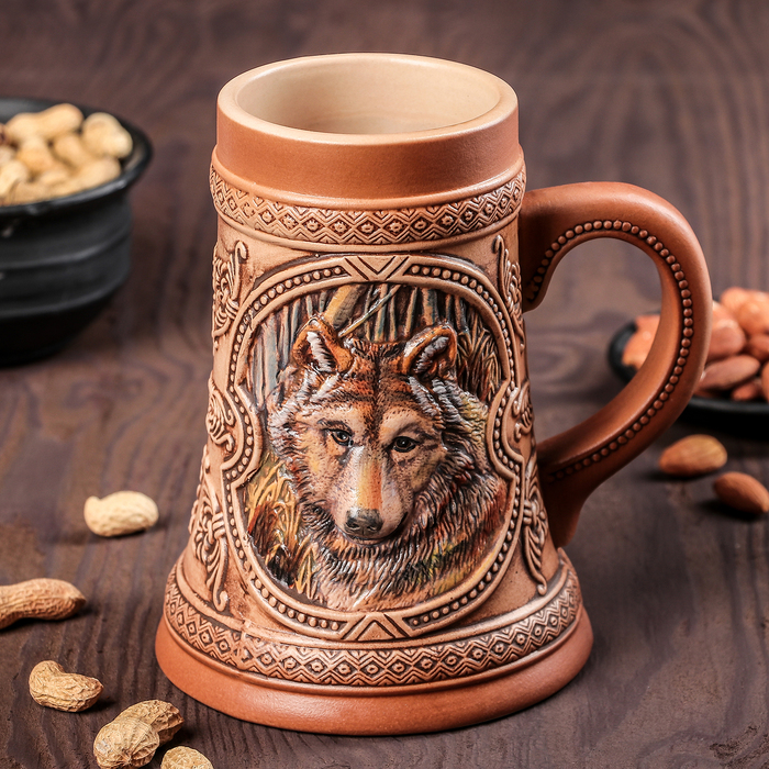 Кружка пивная 500 мл "Волк"