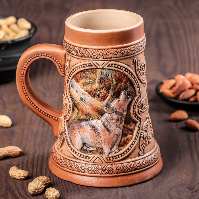 Кружка пивная 500 мл "Волк"