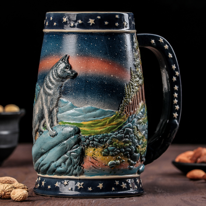 Кружка пивная 700 мл "Ночное небо"