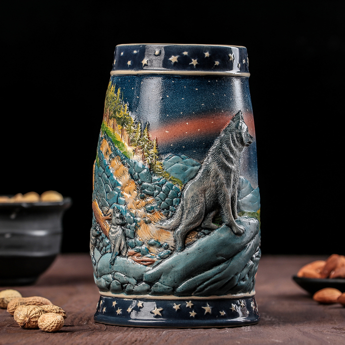 Кружка пивная 700 мл "Ночное небо"