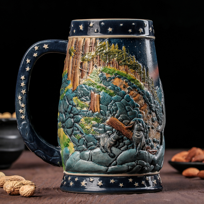 Кружка пивная 700 мл "Ночное небо"