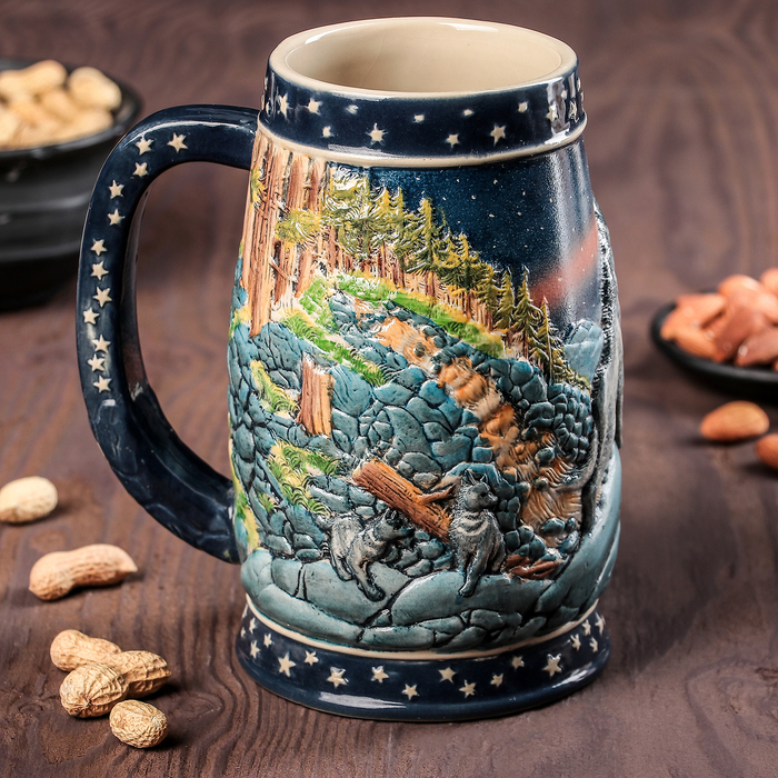 Кружка пивная 700 мл "Ночное небо"