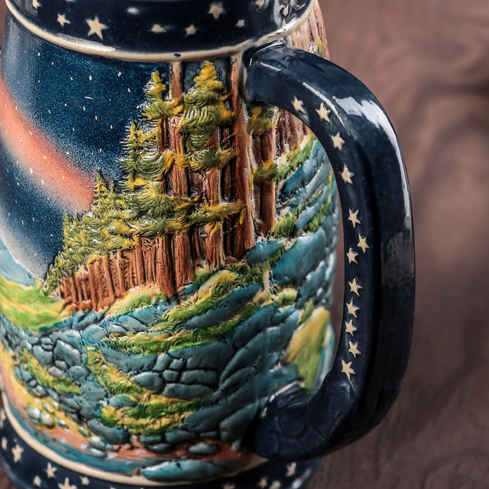 Кружка пивная 700 мл "Ночное небо"