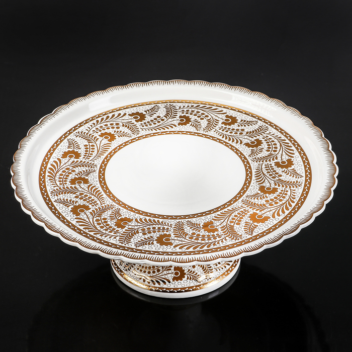 Блюдо для торта 34 см "Золотой колос"