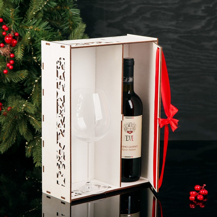 Подарочная коробка прямоугольная со звездочками, 25,4 х 35 х 10,5 см