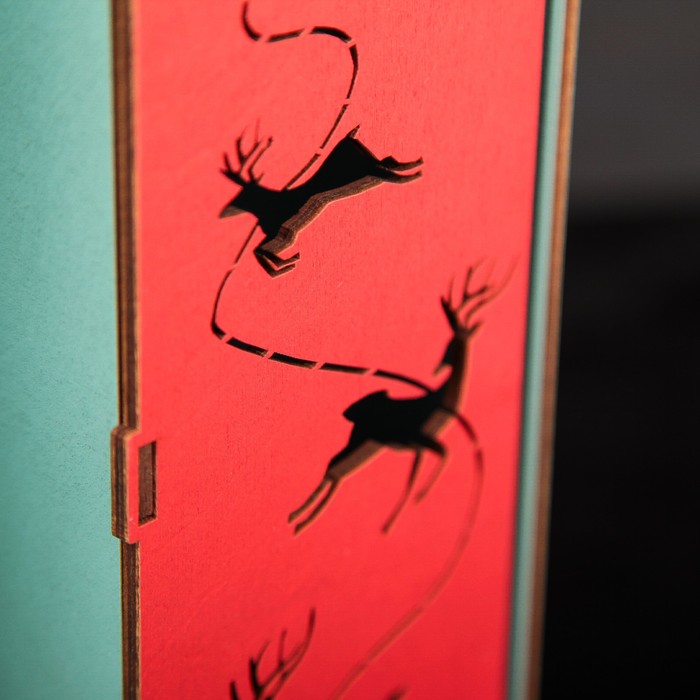 Подарочная коробка прямоугольная "Дед Мороз", 25,4 х 35 х 10,5 см, ниагара