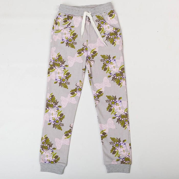 Брюки для девочки, рост 134 см, цвет серый