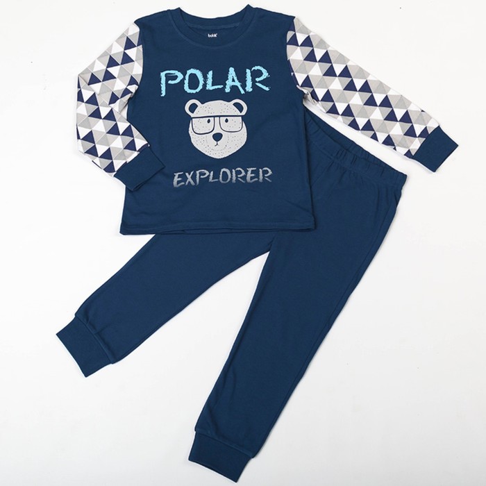 Пижама для мальчика, рост 116 см, цвет синий