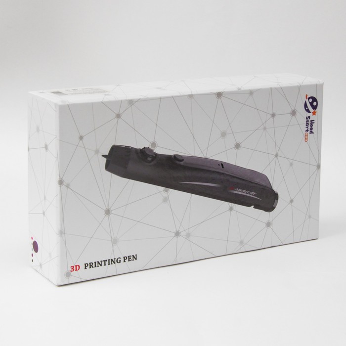 3D ручка, заряжается от сети, работает на аккумуляторе, для жидкого пластика,цвет фиолетовый 35798