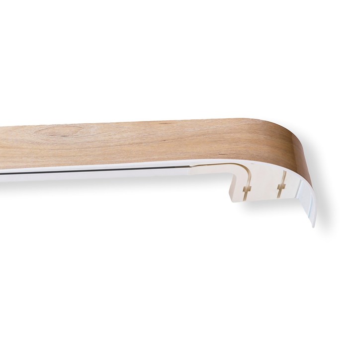 180 карниз УЛЬТРАКОМПАКТ Классик70мм 2х рядный Дуб дымчатый с пласт.декор. планкой в инд. уп 39084