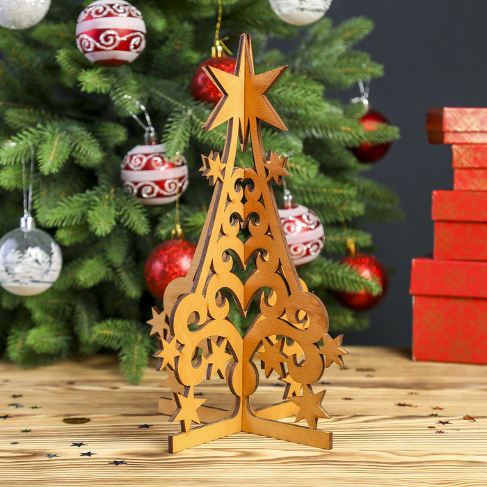 Сувенир дерево "Елочка" 18,5х28 см (набор 2 детали)