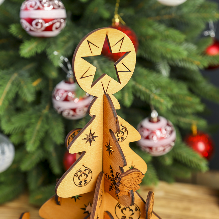 Сувенир дерево "Елочка" пазл 23х23х30 см (набор 21 деталь)