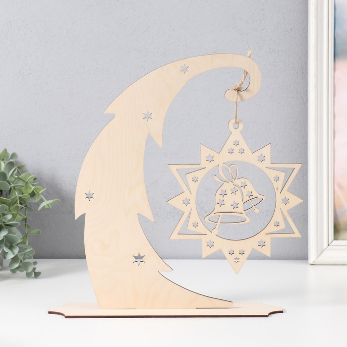 Сувенир дерево "Елочка выгнутая со звездой" 30х27 см (набор 3 детали)