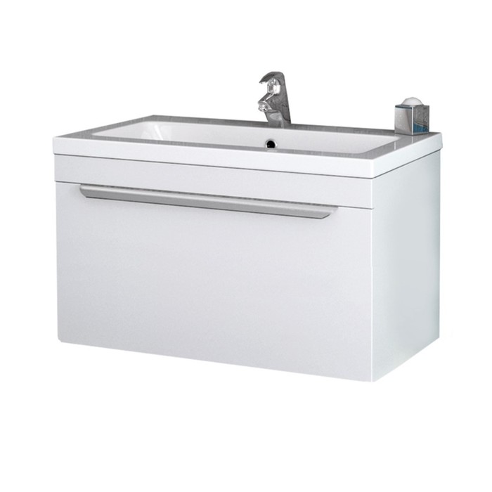Тумба-комплект Viento 60, белый лак, с раковиной