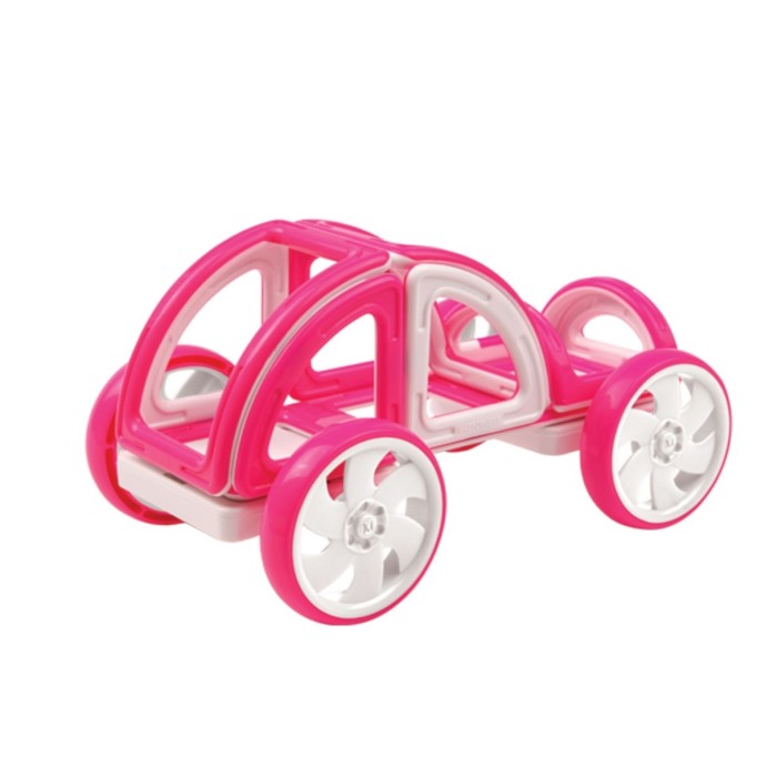 Магнитный конструктор MAGFORMERS My First Buggy, розовый